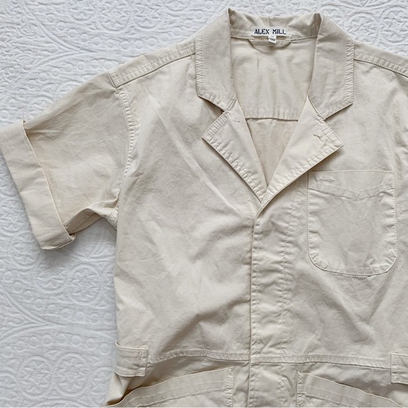 Alex Mill‎ Standard Short Jumpsuit, Oatmilk - Picture 6 of 11